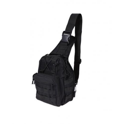 Рюкзак-сумка тактична військова через плече Military Oxford 600D 6 л Black (1168) Рюкзак-сумка тактична військова через плече Military Oxford 600D 6 л Black (1168)