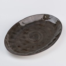 Блюдо сервірувальне керамічне TS Kitchen 35*23,5 см коричневий (HP23392)