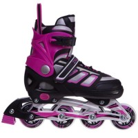 Роликові ковзани розсувні Zelart Z-126 39-42 Рожевий-чорний Роликові ковзани розсувні Zelart Z-126 39-42 Рожевий-чорний