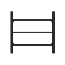 Рушникосушарка водяна Оріон П3 500х500 Deffi Чорний (C.OR.50.50.3.B.B)