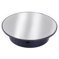 Поворотний стіл для предметної зйомки і 3D фото Heonyirry C366, діаметр 20 см, чорний дзеркальний