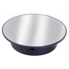 Поворотний стіл для предметної зйомки і 3D фото Heonyirry C366, діаметр 20 см, чорний дзеркальний