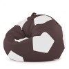 Крісло мішок М'яч Оксфорд 120см Студія Комфорту Великий Коричневий + Білий