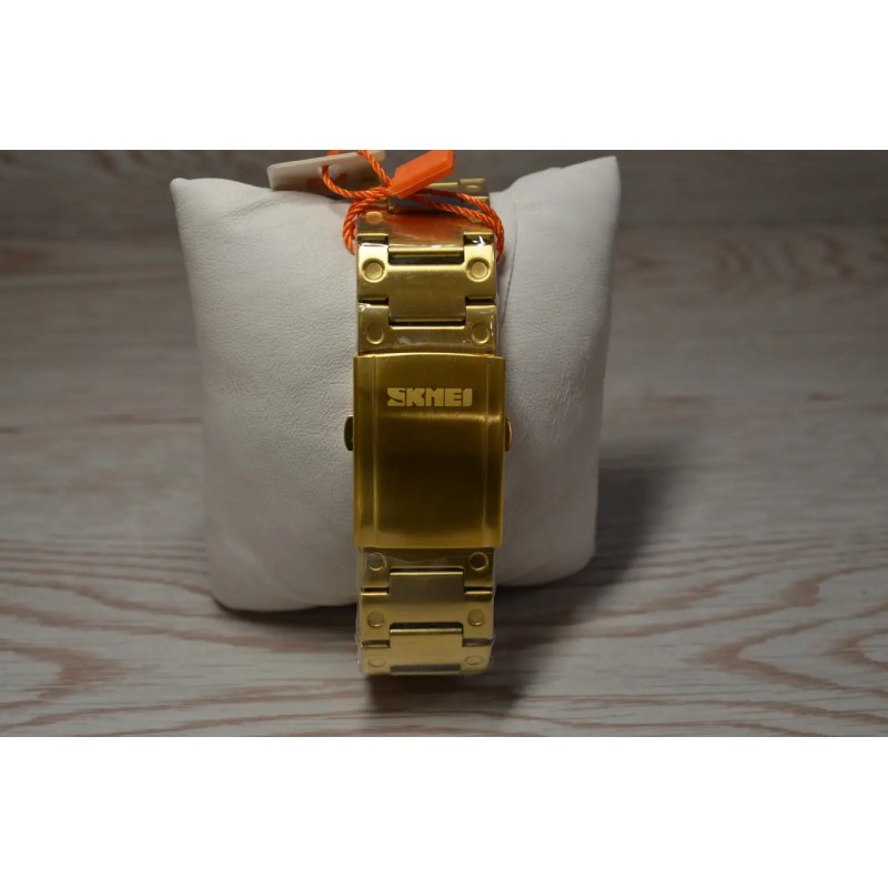 Чоловічий наручний годинник Skmei 1456 Singapore Золотистий