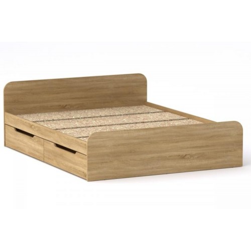 Двоспальне ліжко Компанит Віола 160 4 ящика 204,2х165,2х67 см Дуб сонома Двоспальне ліжко Компанит Віола 160 4 ящика 204,2х165,2х67 см Дуб сонома
