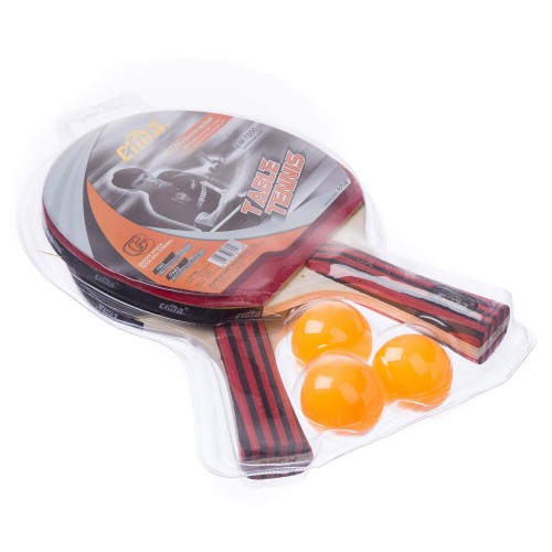 Набір для настільного тенісу 2 ракетки, 3 м'ячі CIMA CM-T500 (деревина, гума, уп. блістер) (PT0736) в інтернет супермаркеті PbayMarket!