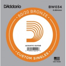 Струна D'Addario BW034 80/20 Bronze .034