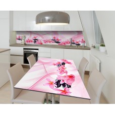 Наклейка 3Д вінілова на стіл Zatarga «Ніжність буття» 600х1200 мм для будинків, квартир, столів, кав'ярень.