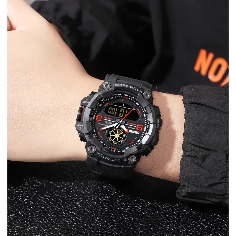 Чоловічий армійський наручний годинник Skmei 1818 Чорний