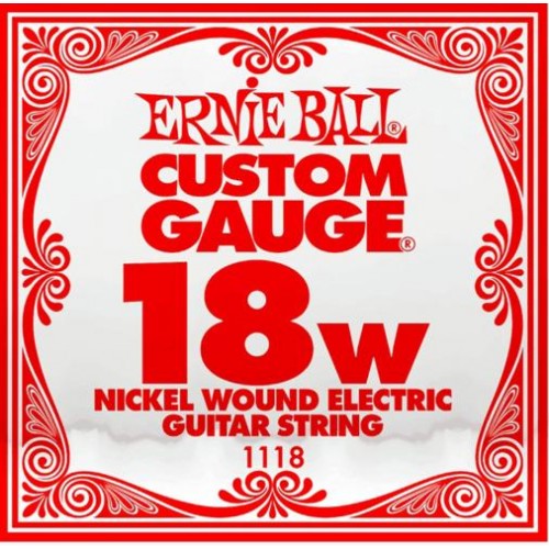 Струна Ernie Ball 1118 Nickel Wound Electric Guitar String .018 Струна Ernie Ball 1118 Nickel Wound Electric Guitar String .018