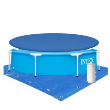 Каркасний басейн Intex 28205-4, 244 x 51 см (каркас, чаша, фільтр 2006 л/год, тент, підстилка)