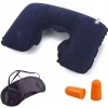 Набір 3 в 1 Подушка Маска Беруші Надувна Подушка Travel