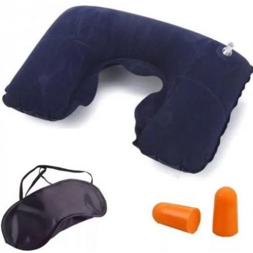 Набір 3 в 1 Подушка Маска Беруші Надувна Подушка Travel Набір 3 в 1 Подушка Маска Беруші Надувна Подушка Travel