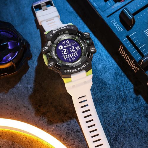Годинник наручний чоловічий Smael 8050 White (15201-hbr) Годинник наручний чоловічий Smael 8050 White (15201-hbr)