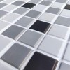 Декоративна панель ПВХ чорно-біла мозаїка Sticker Wall SW-00001432 960х480х4мм