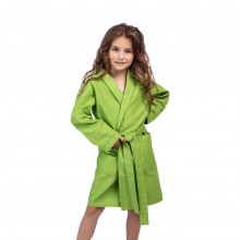 Дитячий вафельний халат Luxyart розмір 4-7 років 30-32 100% бавовна Зелена (LS-196)