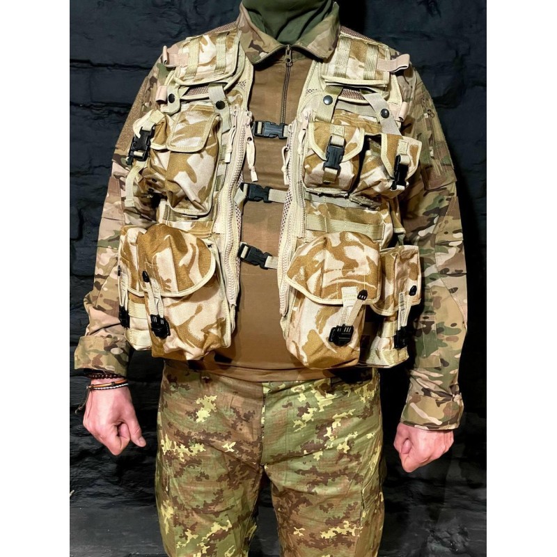 Жилет розвантажувальний No Brand One Size 13 підсумок Камуфляж (1650745440)