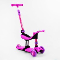 Самокат-велобіг триколісний Best Scooter колеса PU зі світлом 3 в 1 70 кг Violet (105656)