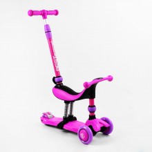 Самокат-велобіг триколісний Best Scooter колеса PU зі світлом 3 в 1 70 кг Violet (105656)