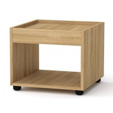 Квадратний стіл журнальний 1 Компанит МГ 6 42х42х35 см Дуб сонома