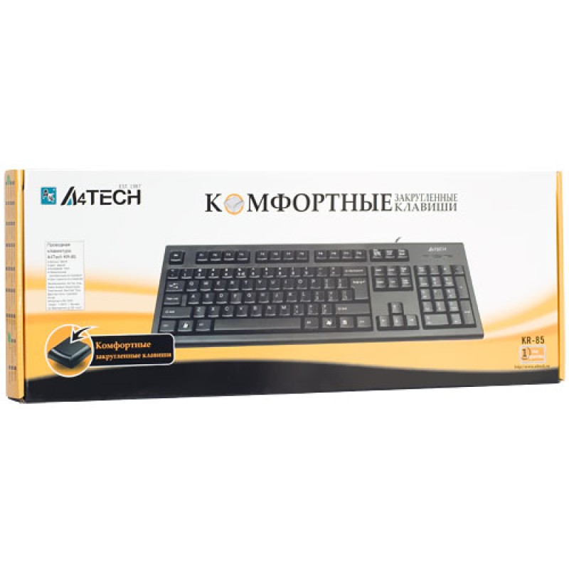 Клавіатура A4Tech KR-85 USB black