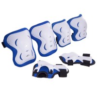 Захист дитячий наколінники, налокітники, рукавички Record SK-6328B р-р S 3-7 років синій-білий (AN0825)