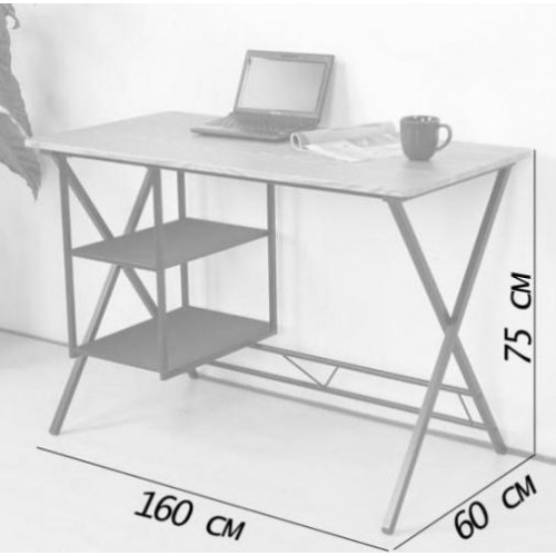 Стіл письмовий GoodsMetall із металу в стилі Лофт 1600х600х750 СТП154 Стіл письмовий GoodsMetall із металу в стилі Лофт 1600х600х750 СТП154