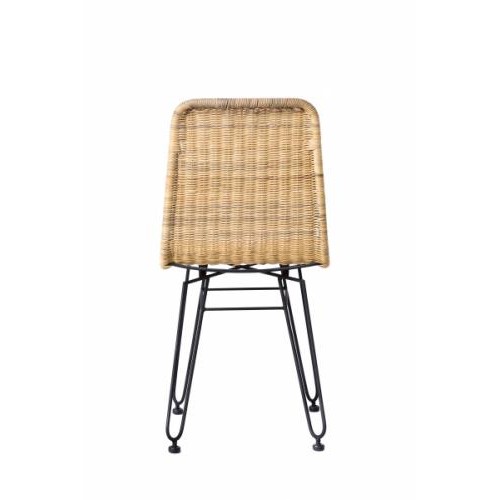 Плетений обідній стілець Cruzo Терра Нуово з натурального ротангу на металевій основі ok408212 Плетений обідній стілець Cruzo Терра Нуово з натурального ротангу на металевій основі ok408212