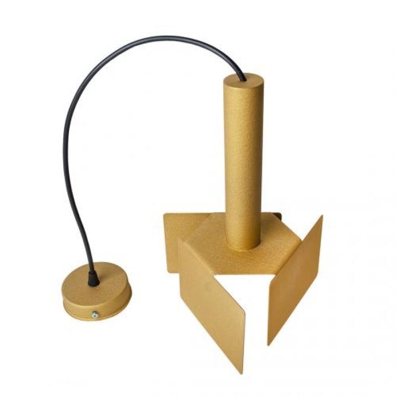 Світильник підвісний MSK Electric Turin у стилі лофт під лампу Е27 MR 2030 GD муар золото