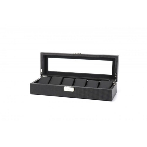 Шкатулка для зберігання годинників Craft 6PU.CRB.BL 30х20х8 cм Чорний Шкатулка для зберігання годинників Craft 6PU.CRB.BL 30х20х8 cм Чорний