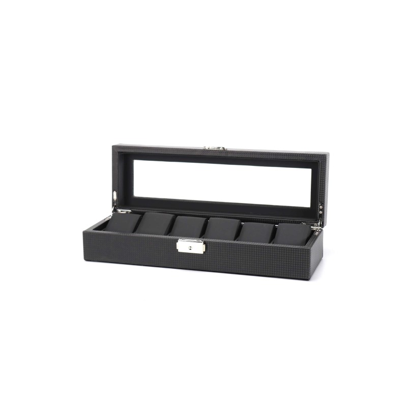 Шкатулка для зберігання годинників Craft 6PU.CRB.BL 30х20х8 cм Чорний