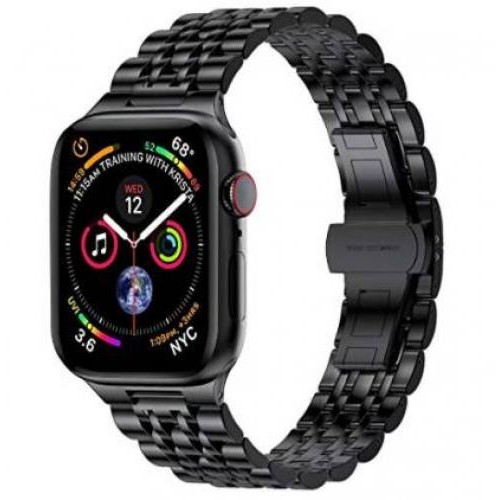 Браслет BeWatch для Apple Watch series 3 4 | 5 | 6 із шириною корпусу 42 | 44mm Link сталевий Чорний (1021401) Браслет BeWatch для Apple Watch series 3 4 | 5 | 6 із шириною корпусу 42 | 44mm Link сталевий Чорний (1021401)