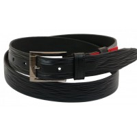 Шкіряний ремінь Skipper 110-130 x 3.3 см Чорний (1034-33)