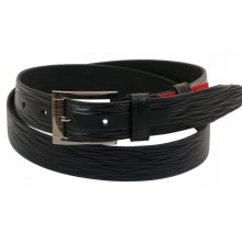 Шкіряний ремінь Skipper 110-130 x 3.3 см Чорний (1034-33)