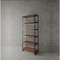 Стелаж для зберігання в стилі Loft Чорний NS-1784 2030x800x350 мм Стелаж для зберігання в стилі Loft Чорний NS-1784 2030x800x350 мм