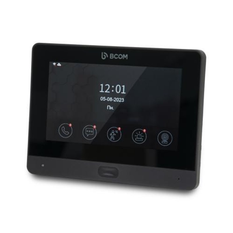 Комплект Wi-Fi відеодомофонa 7 BCOM BD-760FHD/T Black з підтримкою Tuya Smart і BT-400FHD Black