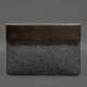 Чохол-конверт із клапаном шкіра+фетр для MacBook 14 Темно-коричневий Crazy Horse BlankNote