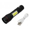 Ручний ліхтар X-BALOG BL-520-T6+COB zoom microUSB 3 режими