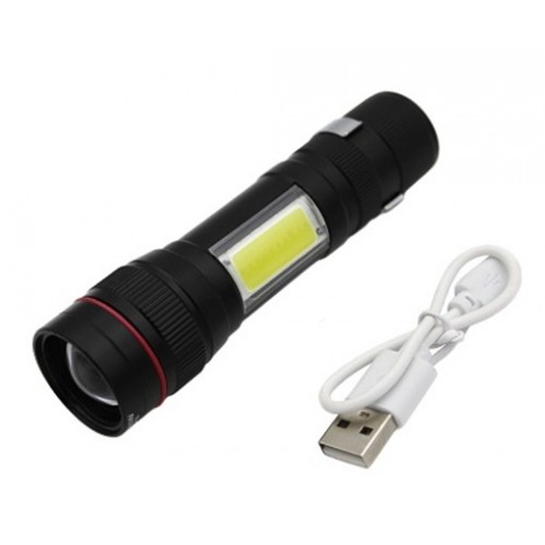 Ручний ліхтар X-BALOG BL-520-T6+COB zoom microUSB 3 режими