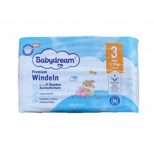 Дитячі одноразові підгузники Babydream Premium 3 Midi 5-9 кг 46 шт в інтернет супермаркеті PbayMarket!