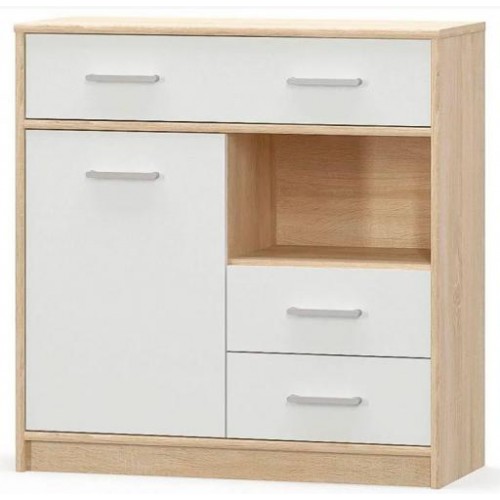Комод Меблі Сервіс 1 Д3Ш Типс Дуб самоа + білий (Son-1) Комод Меблі Сервіс 1 Д3Ш Типс Дуб самоа + білий (Son-1)