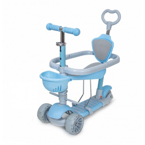 Самокат Scooter Smart 5in1. Blue (багатофункціональний, з бортиком) 1937755802 Самокат Scooter Smart 5in1. Blue (багатофункціональний, з бортиком) 1937755802