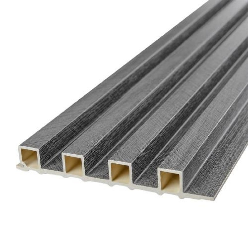 Декоративна стінова рейка Sticker Wall WPC Вугілля 160x3000x23 мм (SW-00001534)