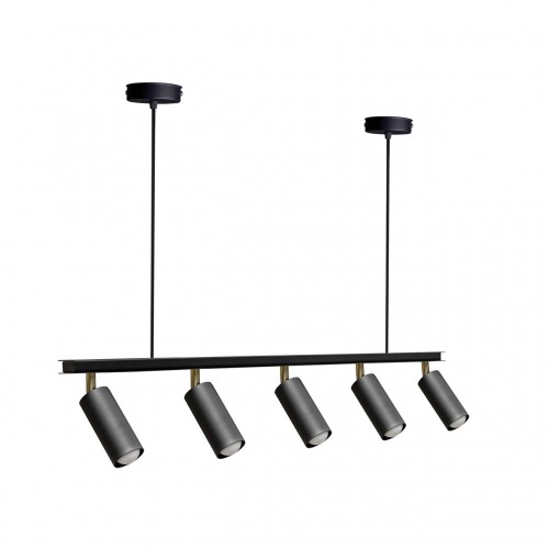 Люстра підвісна MSK Electric Tube в стилі лофт із поворотними плафонами NL 2450-5 BK
