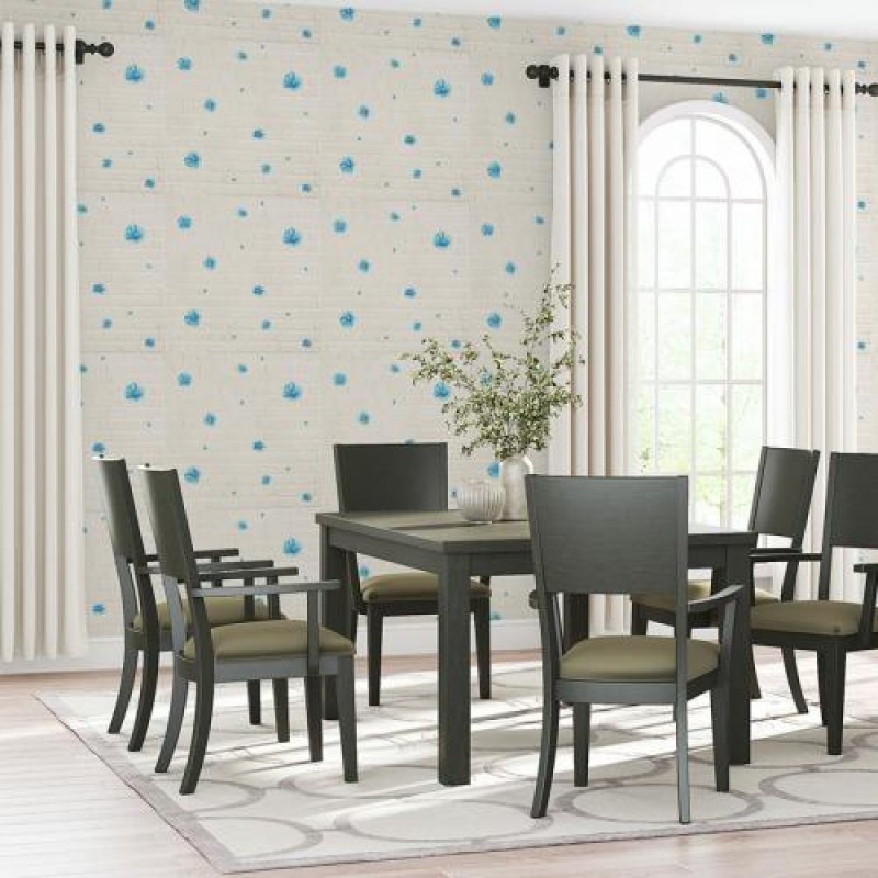 Панель стінова 3D 700х770х4мм блакитні квіти (D) Sticker Wall SW-00001977