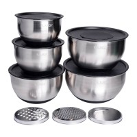 Набір салатниць Lugi 5 шт Хром (LG-01/5PCS)