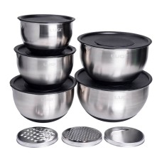 Набір салатниць Lugi 5 шт Хром (LG-01/5PCS)