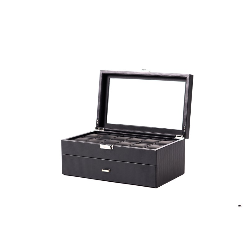 Скринька для зберігання годинників Craft 24PU.CARB.BL Чорний (24PU.CARB.BL)