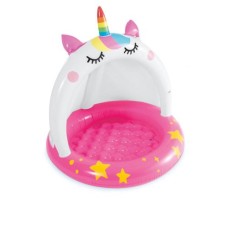 Дитячий надувний басейн Intex 58438 «Єдиноріг» з навісом, 102 х 102 см