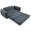 Флокований диван трансформер 2 в 1 Intex 66552-2, 203 х 224 х 66 см, з подушками та ручним насосом Чорний в інтернет супермаркеті PbayMarket!